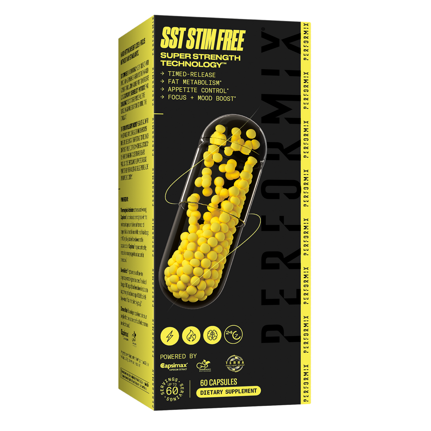 SST STIM FREE 食欲を抑えて脂肪を燃焼する非刺激性の減量サポートサプリメント。