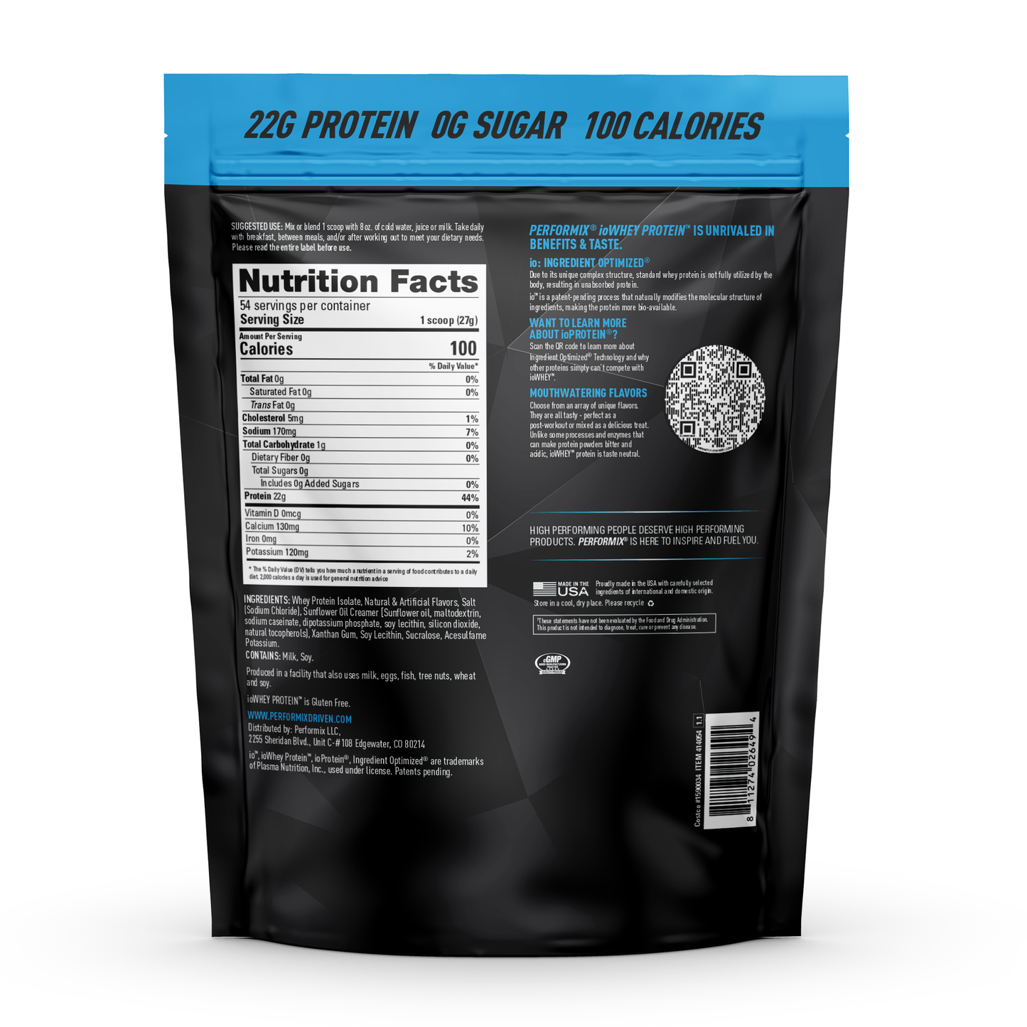 io WHEY PROTEIN フルーティーシリアル味 54杯分