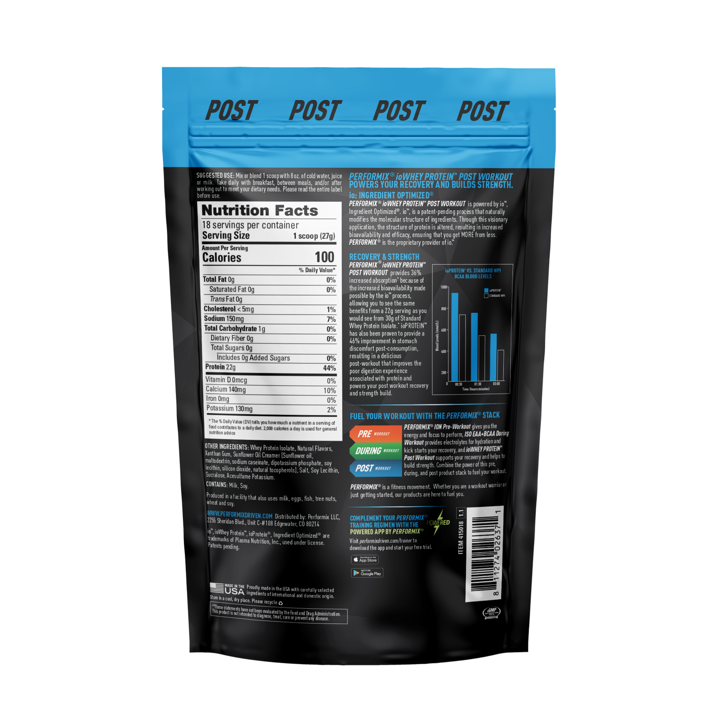 io WHEY PROTEIN キャラメルシナモンチュロス味 18食分 吸収効率抜群